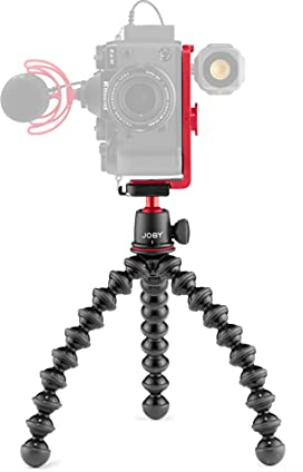 JOBY GorillaPod 3K Kit Vert, Soporte de Trípode 3K Compacto Flexible y Rótula 3K con Soporte Vertical L para Cámara sin Espejo en Modo Paisaje y Retrato, hasta 3 kg, 6.6 LB, Negro