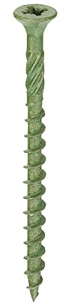 TIMCO Vis classique pour terrasse - 4,5 x 60 - Vert - Pot de 1150