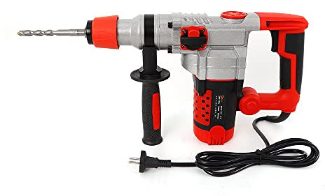 2200W Marteau Électrique Sds-plus Marteau Électrique Démolition Marteau Perforateur Burin Marteau Perceuse à Percussion avec Jeu de Coques
