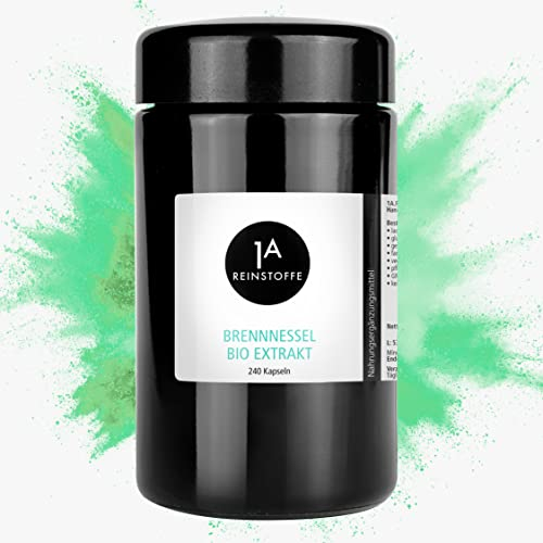 Brennnessel Extrakt - 240 Kapseln – 4 Monate Vorrat – 100% Bio & vegan - ohne Zusätze – aus DE – 1A Reinstoffe