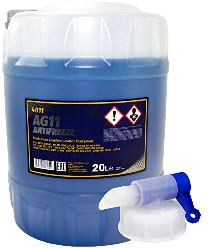 Kühlerfrostschutz MANNOL Longterm Antifreeze 20 Liter Fertiggemisch -40°C blau inkl. Auslaufhahn