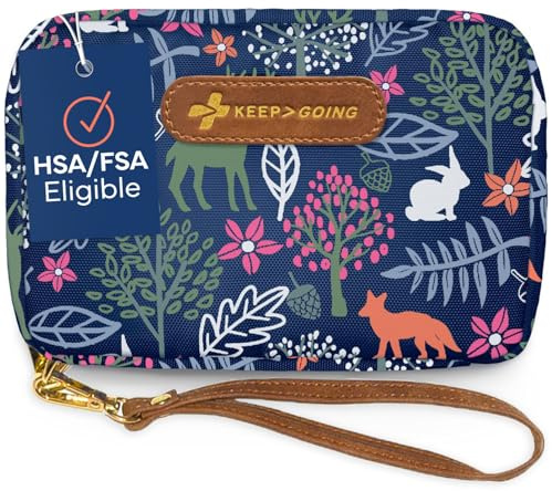 KeepGoing Travel First Aid Kit for Kids – 130 Pc. for Car, Home, Purse, Diaper Bag & Backpack with Latex-Free Bandages - Mini First Aid Kit Travel Size TSA-Approved