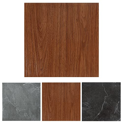 Eulenke Revestimiento de suelo de PVC, autoadhesivo, para azulejos de baño, baldosas de vinilo, 30 x 30 cm, color madera, 0,99 m²/11 azulejos (11 unidades), madera