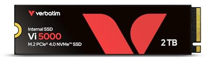 Verbatim Vi5000 NVMe M.2 Interne SSD 2TB PCIe Gen4 bis 5000MB/s Laufwerk | Bis zu 5000 MB/s Lesegeschwindigkeit für schnelle Systemstarts und Datenzugriffe, leistungsstark für Gaming PC, PlayStation 5