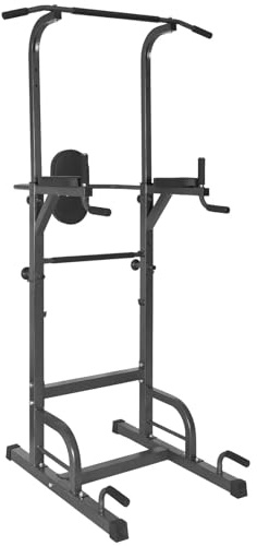 ALLINLIFE Estación de Dominadas,Maquina de Dominadas Multifuncional,Estación de Musculación Altura Ajustable,Torre de Gimnasio con Barra de Flexiones y Dips,Barra de Dominadas para Gimnasio en Casa