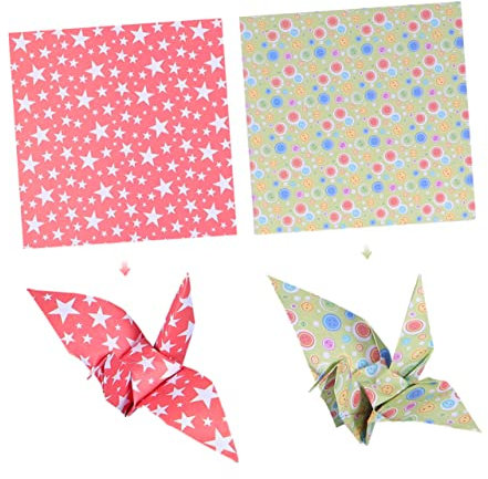 STOBOK 4 Weltraum-Gastgeschenke DIY-Papiere Sublimation Schlüsselanhänger Herz Karikatur quadratisches Origami quadratisches Faltpapier Origami-Papier Tier Papier falten Konfetti Kind