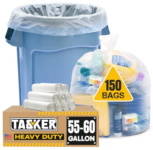 Bolsas de basura transparentes de 55-60 galones