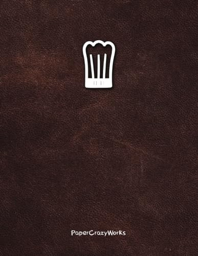 Ricettario da scrivere – Diario quaderno per 100 ricette da scrivere. Organizza il tuo libro di cucina: Copertina flessibile stampa Cuoio; 108 pagine 21,59 x 27,94 cm ricche di dettagli e indice