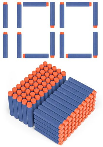 ZWOOS Darts Pfeile für Nerf 7,2 cm Refill Darts Nachfüll Bullets Schaumstoff Darts s für Nerf N-Strike Elite Series Blasters Spielzeugpistole, Blau (100, blau)