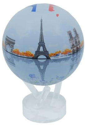 MOVA Selbstrotierender Globus, Serie de Ville – Paris Klassik (4,5) | rotierender Solarglobus, ohne Batterien und Kabel, Geschenk für Reisefans, Premiumdisplay, Schreibtischdeko