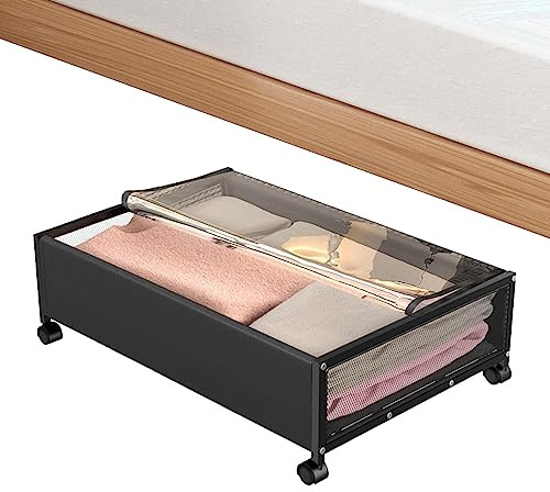Contenitori Di Stoccaggio Sottoletto | Cassetto Organizzatore Di Scarpe Rimovibili Con Ruota | Contenitori Per Cassetti Organizzatore Di Scarpe Con Ruota Per Abbigliamento Negozio, Coperte