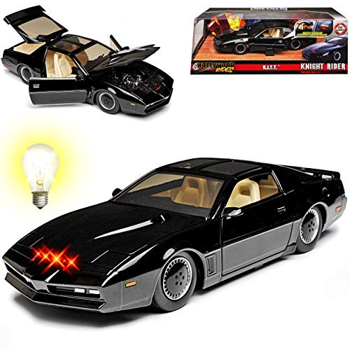 Generisch Pontiac Firebird Knight Rider KITT Mit Licht 1/24 Jada Modell Auto