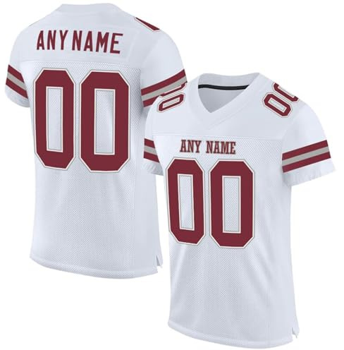 HGWOPGASD Maglie da Football Americano Personalizzate con Nome e Numero Maglietta Personalizzata per Adulti e Bambini A05