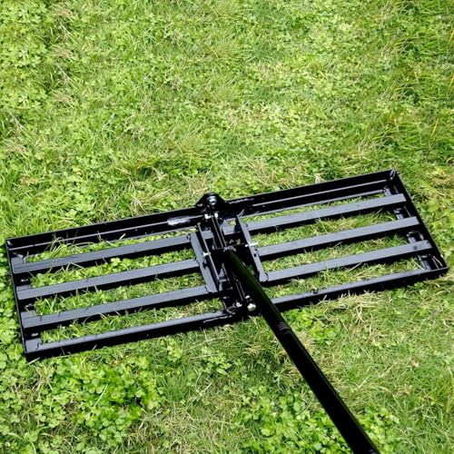 75x25 cm Garten Rasen Rakel Rasen Rasen-Rakel mit 1.9 Meter Stiel Müheloses Rasennivellierwerkzeug leicht anwendbar, Leveling Rake, Rasen-Rakel