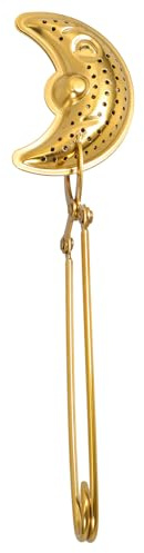 TOYANDONA Infuseur à Thé en Acier Inoxydable 304 Longue Cuillère Dorée Passoire Professionnelle pour Feuilles de Thé Filtre Pratique pour Maison et Bureau 1 Pièce