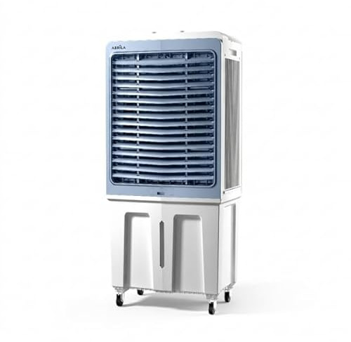 Bilake Climatizador Evaporativo Industrial Portátil Humidificador Enfriadores para Naves y Locales con 4 Packs de Hielo 200W 72L 3 Velocidades