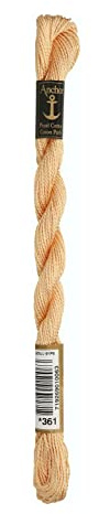 Anchor Perlgarn 5, 4585000-00361, Farbe:stroh, Stickgarne