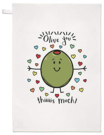 Gift Base Olive You This Viel Geschirrtuch Spüllappen