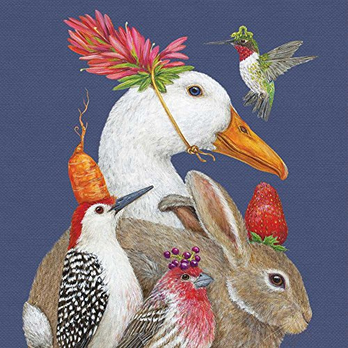 Paperproducts Design Vicki Sawyer Cocktail Napkins - Decorative Paper Beverage Napkins for Dinner, Birthdays, Parties, Gifts, Celebrations - 5 x 5 Pack of 20 - A Few Good Friends Design