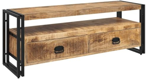 vidaXL Meuble TV 120x35x45 cm Bois Solide de manguier
