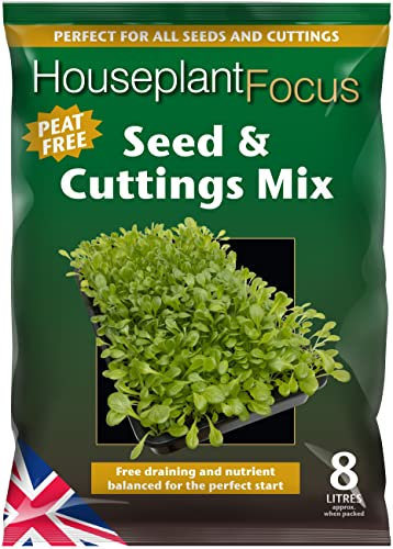 Houseplant Focus Seed & Cuttings Mix, 8L - by Growth Technology - Peat-Free Seed Mix for All Seeds and Cuttings, Indoor and Outdoor Plants - Professional Grade