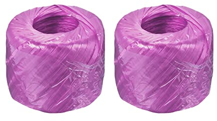 MECCANIXITY Spago in poliestere nylon plastica corda per uso domestico impacchettato per imballaggio giardinaggio artigianato, lunghezza 150 m, viola, confezione da 2