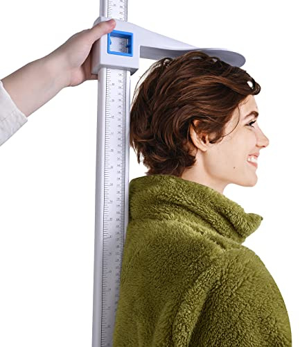 Tetuga Estadiómetro portátil médico de medición de altura, barra de altura de 8-82 in / 20-210 cm, herramienta de medición de altura de escala precisa para oficina, hogar, pared, adultos y niños