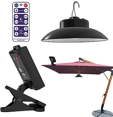 Rosixehird Luci per ombrelli da Esterno | Ombrello Impermeabile ad energia Solare con Clip - Ombrello a LED Ricaricabile per Patio per da Spiaggia, Campeggio, Decorazione per Feste in Giardino