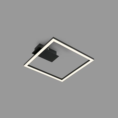 BRILONER - Plafoniera a LED, nero, 26,5 cm x 25 cm x 4,5 cm, bianco caldo, 1400 lumen, 14 W, multiuso