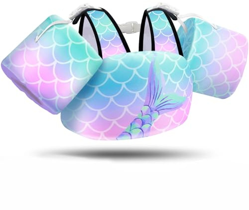 Vvinca Toddler Swim Vest for 22-66 Lbs (2-6 Years) - 3-in-1 Kids Pool Floaties with Removable Arm Bands and Back Float, Adjustable Safety Swim Jacket for Boys and Girls Learning to Swim