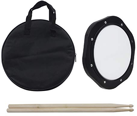 ERYUE Práctica del cojín del Tambor de 10 Pulgadas con Palillos de Bolsa de Transporte para la Formación,Drum Pad