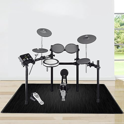 ANSNOW Alfombra para Batería, Alfombrilla para Batería, Alfombra Antideslizante Insonorizada, Kit de Batería de Jazz Electrónico Rectangular Profesional, para Caja de Bombo Y Otros Instrumentos Musi