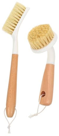 Beavorty 2stücke Holz Spülbürste Küchenreinigungsbürste Tragbar Topfreinigungsbürste Haushaltsreinigung Spüle Geschirr Töpfe Schneidebretter
