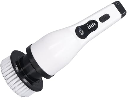 Handdrehende Reinigungsbürste, Elektrische Handbürste, 2 Gänge, 25 W, Leistungsstark, 2000 MAh, für Badezimmer (White)
