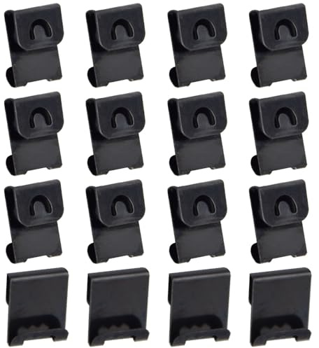 Ruidee 100 Stück Metall Bilderrahmen Aufhänger Haken 17x14mm S-Form Hängende Clips Haken für Hart und Trockenbauwände Wand Fotorahmen Hängehaken für Bilderrahmen (S-XG/Black)