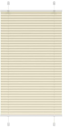 vidaXL Tenda Plissettata Crema 70x150 cm Larghezza Tessuto 69,4 cm