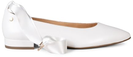 miMaO Aurora – Bailarinas con Cintas para Mujer Blanco nácar EU 39