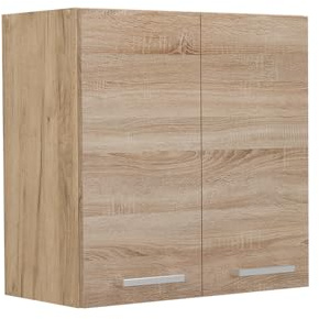 Vicco Hängeschrank R-Line, Sonoma, 60 cm | 2 Türen · 1 Einlegeboden · Tiefe – 31 cm · ✓ Frei kombinierbar · ✓ Praktischer Stauraum