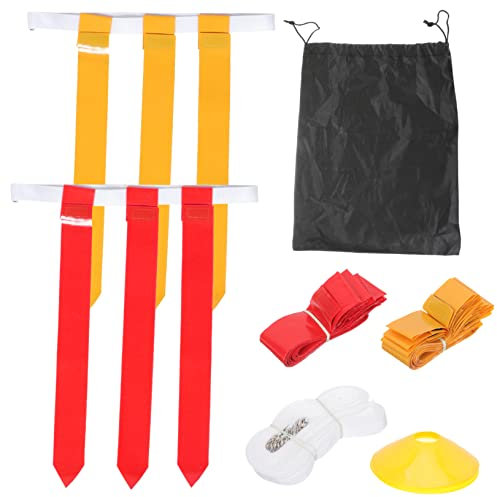 BESPORTBLE Fußballfahne Mit Verstellbarem Gürtel Für Draußen Passend Für Fußball Und Rugby-spiele Inklusive Zwei Flaggen Aus Hochwertigem Polyester Für Training Und Aktivitäten