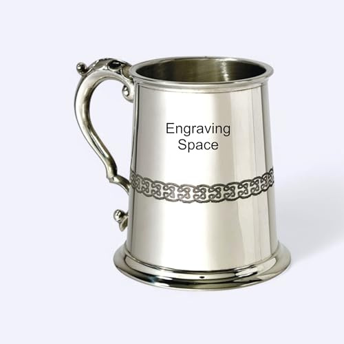 Wentworth Pewter Celtic Lion 1 Pint Pewter Tankard, Beer Mug, Birthday, Fathers Day, Gift (1 Pint with Engraving)