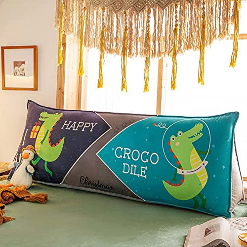 ONCTESQ Cojín para cabecera, cojín para cabecera, cojín para cabecera, cojín Triangular en Forma de cuña para Dormitorio, Cama Doble (L 59in x 18in x 9in)