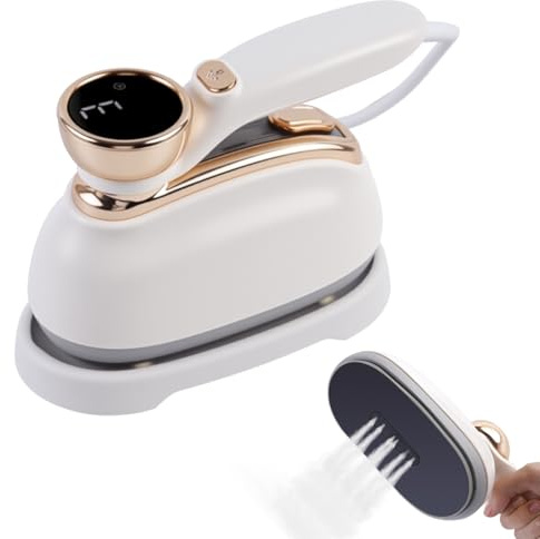 LORESJOY Mini Fer à Repasser Voyage, Mini Défroisseur Vapeur, Fer à Repasser à Vapeur de Voyage Portable, 180 Degrés Pliable Fer à Vapeur, Voyages Vapeur Steamer