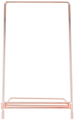 Mipcase Supporto Espositivo in Acciaio Inossidabile per Piatti Quadri e Libri di Ricette da Tavolo Porta Cornici Stabile per Esposizione Opere D’Arte e Ricettari in Cucina