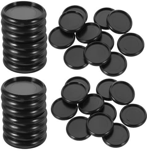LOORGVEL Binderinge Rund 44 Stück Kunststoff 28mm für Schnellhefter und Spiralblock Kompatibel mit Trennblättern und Ringbüchern für Büro und Schule Schwarz