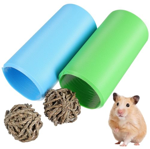 Generico Tunnel in Plastica per Criceti con Palline per Gioco e Nascondiglio, Facile da Pulire per Stimolare Gioco Attivo del Tuo Animale Domestico