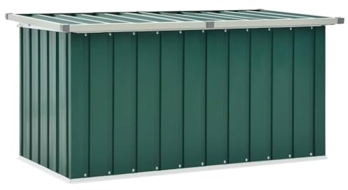 vidaXL Caja de Almacenamiento para jardín Verde 129x67x65 cm