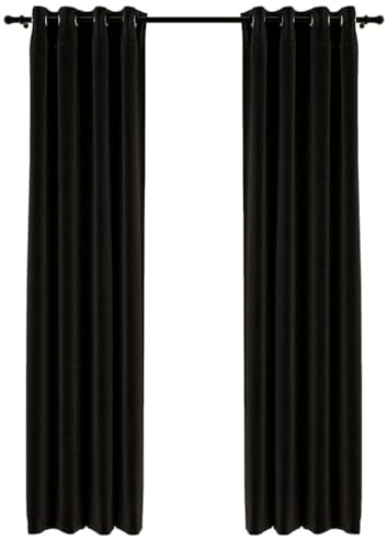 vidaXL 2X Verdunkelungsvorhang mit Ösen Leinenoptik Verdunkelungsvorhang Kräuselband Thermo Gardine Blickdicht Vorhänge Anthrazit 140x225cm