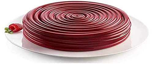 silikomart | Moule à gâteau en Silicone VINYL moderne, anti-adhérent, Lot de 1 Moule à gâteau, Design 3D, Ø 195 h 50 mm, Volume 1,4 ml, Made in Italy, Gris