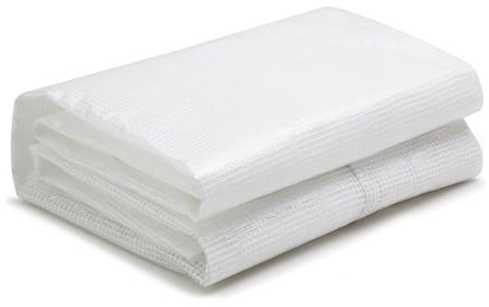 Vente-unique - Couverture de Rechange pour Serre Tunnel avec Porte 18 m² - L300 x l600 x H200 cm - Blanc - ALOCASIA