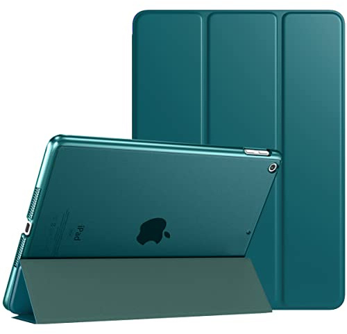 TiMOVO Hülle für iPad 9./8./7. Generation, 10,2 Zoll, Blaugrün | Ultra Dünn, Durchscheinend, Smart Cover, Auto Schlafen/Wachen
